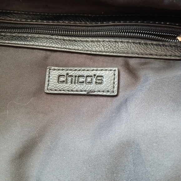 Chicos Cheetah Print Travel Bag, Removable Strap - Picture 6 of 8